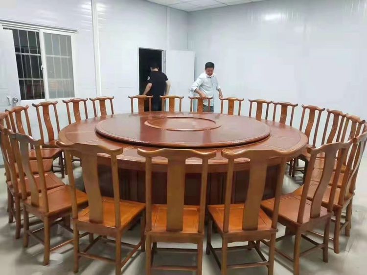18人酒店餐桌 实木圆桌